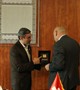 TUMS Chancellor Shakes Hands with Switzerland Ambassador