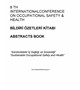 8 TH INTERNATIONAL CONFERENCE ON OCCUPATIONAL SAFETY & HEALTH